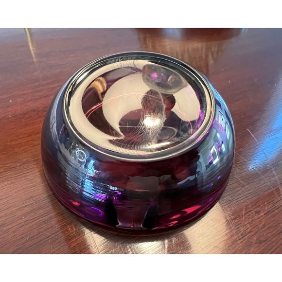 Vintage Viking Amethyst Purple Art Glass Ashtray Horseshoe MCM Atomic - Picture 5 of 5